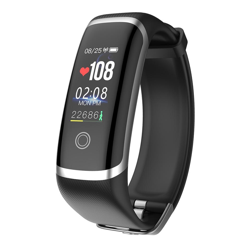 Lerbyee Sport Fitness Tracker M4 Smart Heart Rate Monitor Wristband Silver +