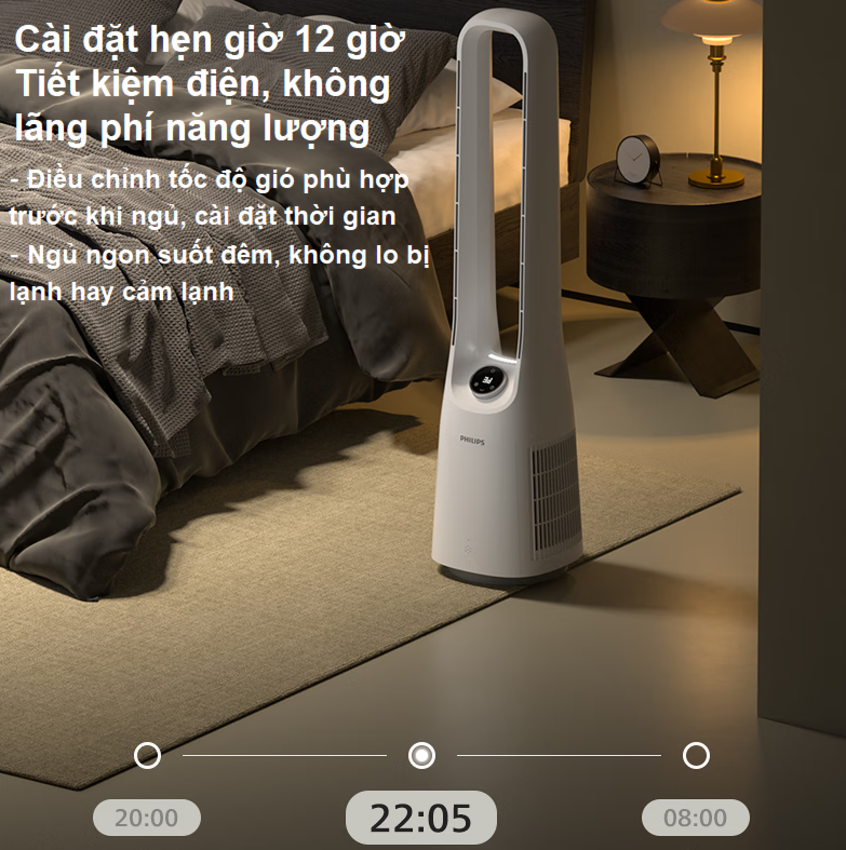 HÀNG CHÍNH HÃNG - Quạt không cánh kiêm lọc không khí 2 trong 1, serial 3000. Thương hiệu Hà Lan cao cấp Philips - ACR3146BF/93