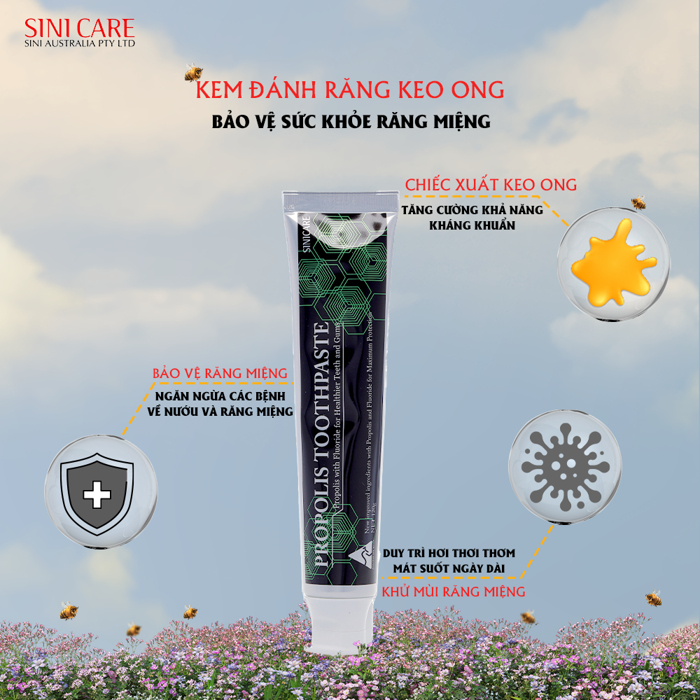 Kem đánh răng keo ong SINICARE Propolis Toothpaste 120gr