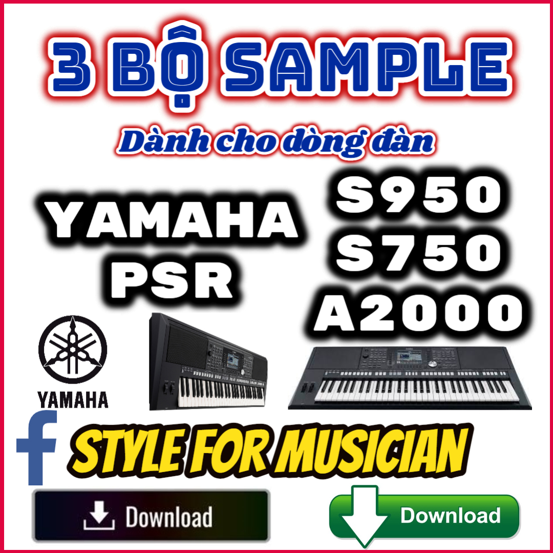 3 Bộ Sample Dành Cho Các Dòng Đàn Yamaha PSR S950 S750 A2000 Download Version