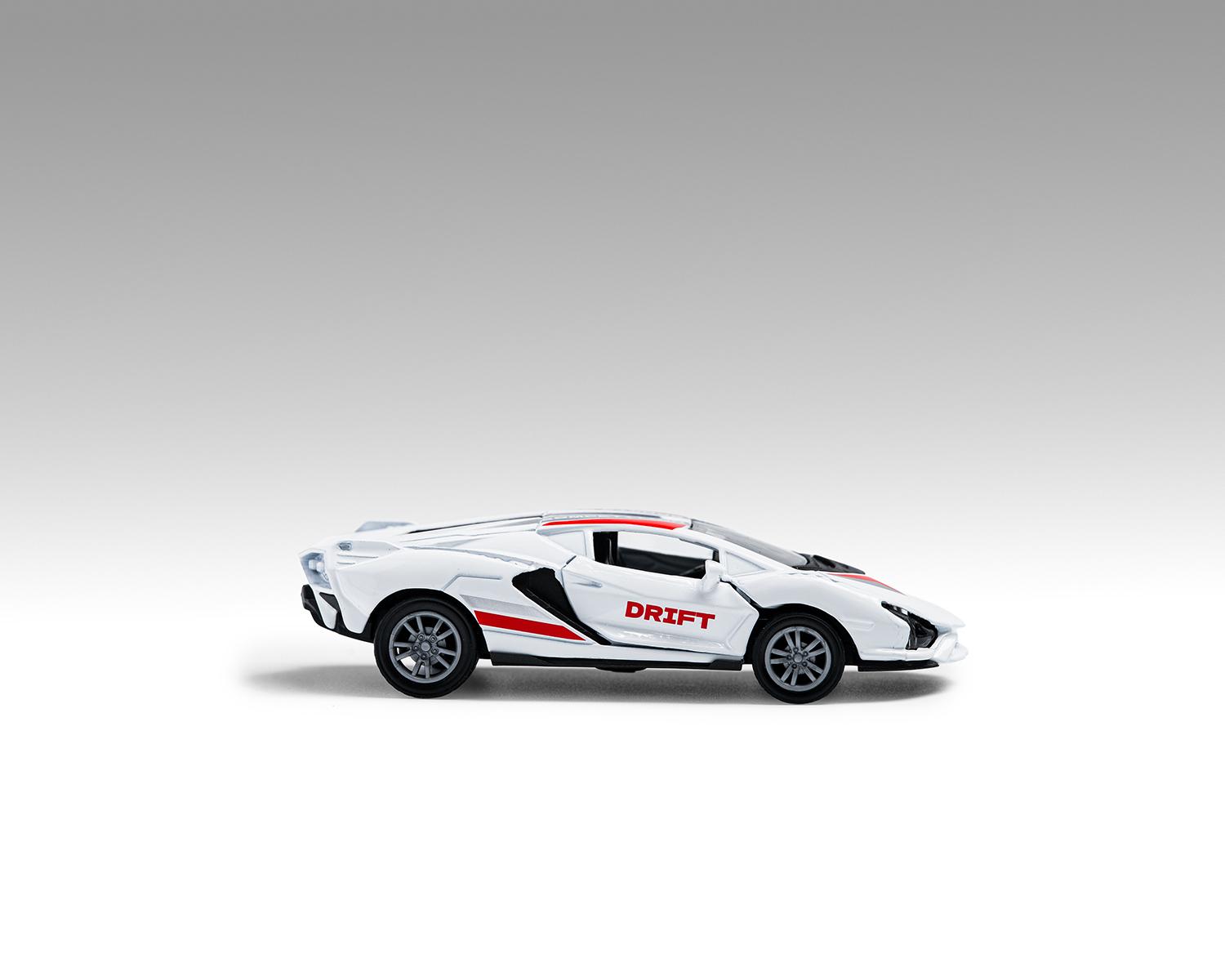 Đồ Chơi Mô Hình Xe Hợp Kim Chạy Đà - Alloy Pull Back Car - Toys&amp;Joys 53251 - Xe Đua L Hai Cửa - Màu Trắng