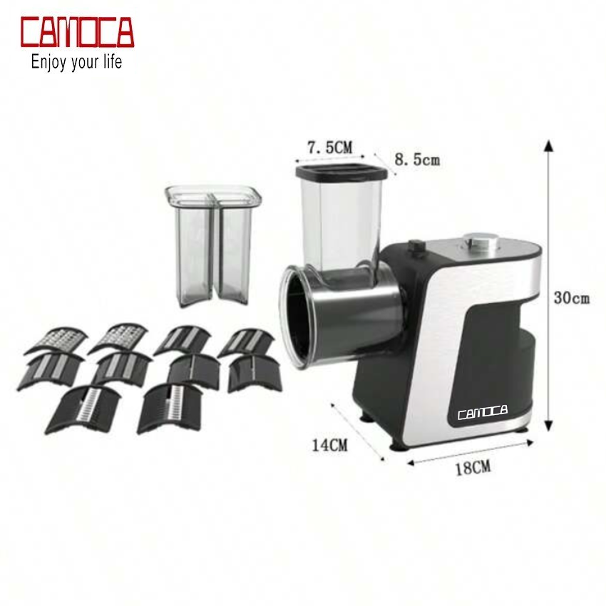 Máy thái rau củ quả 5 loại lưỡi công suất lớn 500W thương hiệu cao cấp Camoca VSY-S - Hàng nhập khẩu