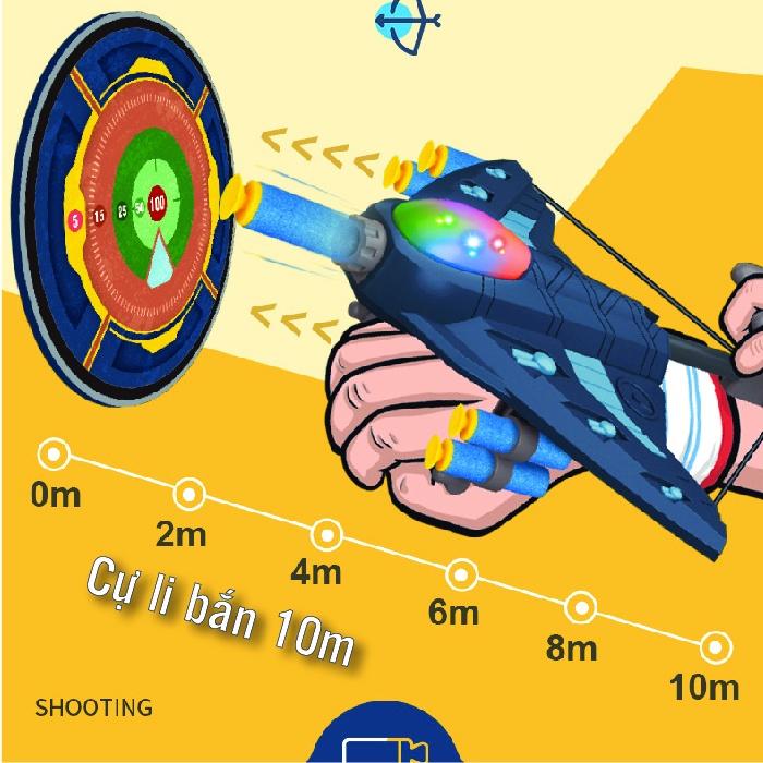 Đồ chơi cho bé nhựa có bia bắn và đèn phát sáng đồ chơi cho bé trai hàng đẹp có sẵn