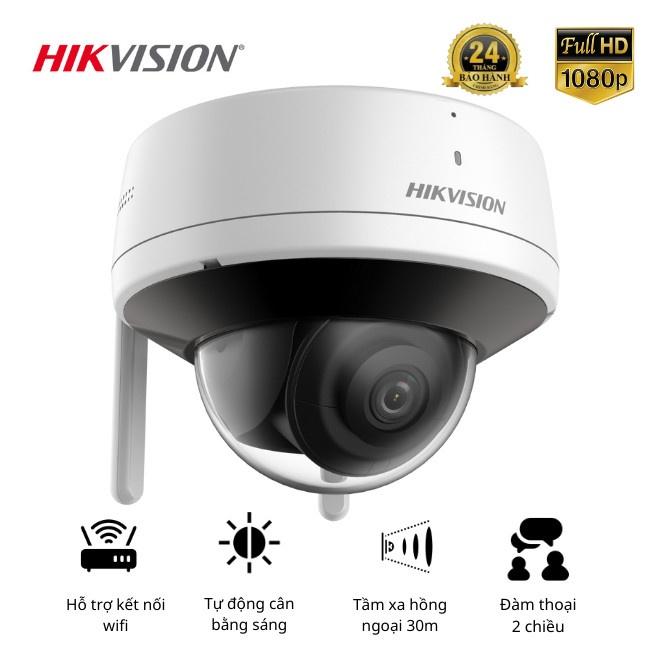 Camera Wifi IP Hikvision DS-2CV2021G2-IDW, H.265+, đàm thoại 2 chiều,DWDR;3D DNR, chuẩn IEEE hồng ngoại 30m - Hàng Chính Hãng