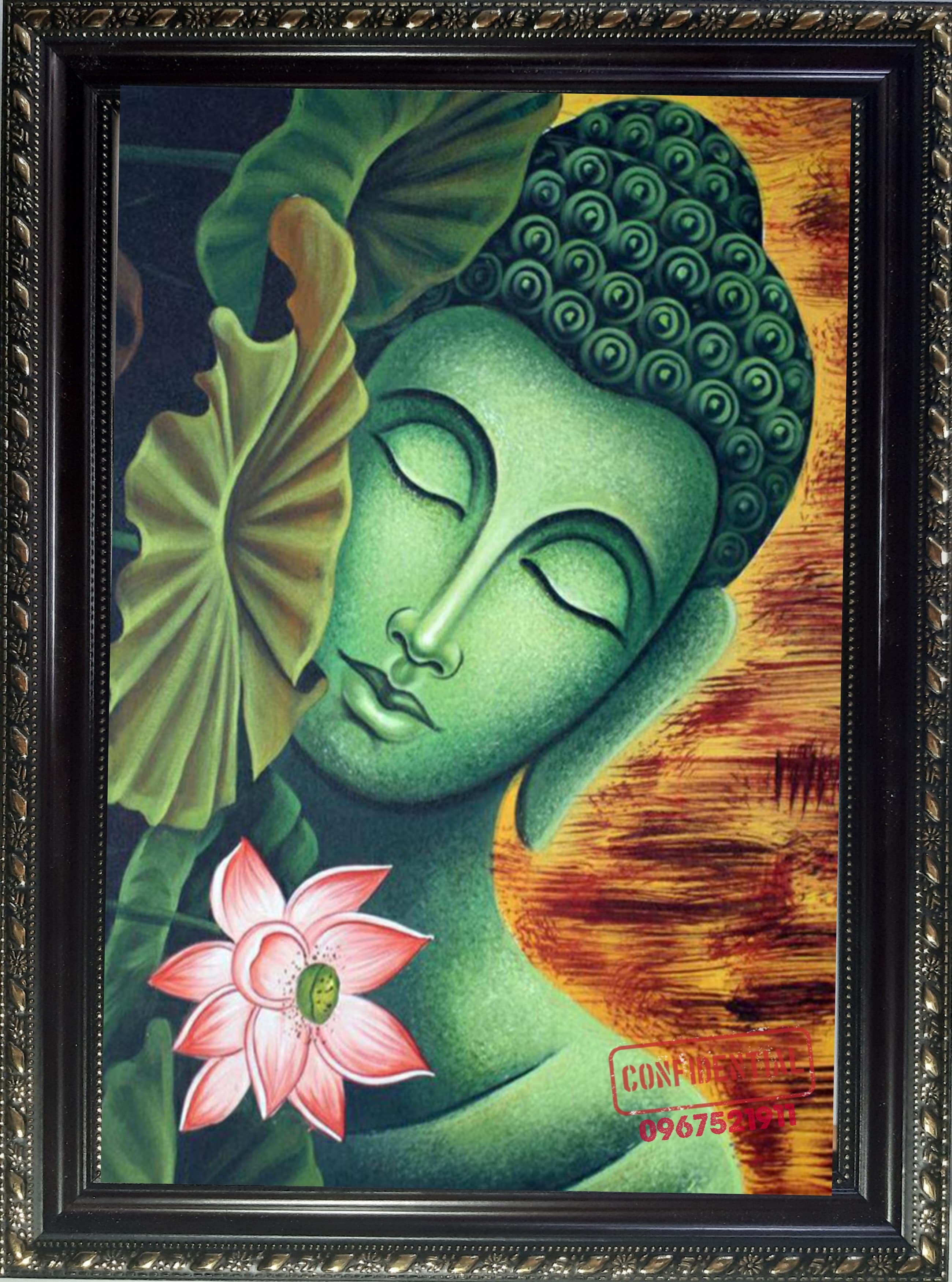 Tranh Phật và Hoa Sen
