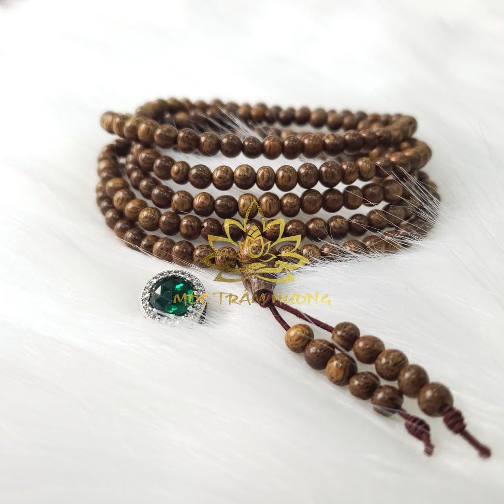 Vòng Tay Trầm Hương Tự Nhiên 216 Hạt 4mm MIX Charm Bạc S925