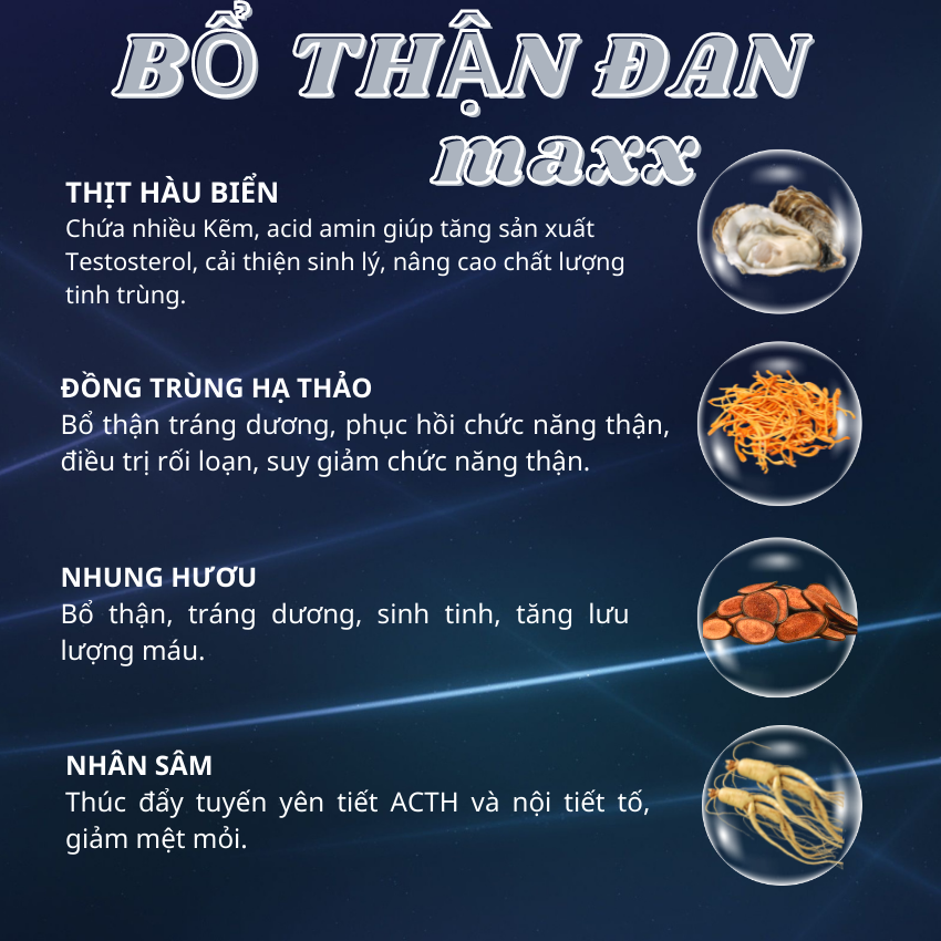 Viên uống Bổ Thận Đan Maxx hỗ trợ giảm tình trạng tiểu đêm tiểu nhiều lần dùng cho cả nam và nữ Hộp 30 viên Tâm An Pharma