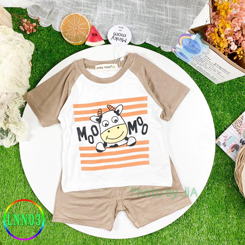 Bộ Cộc Tay Cho Bé LNN03 Đồ Bộ Thun Lạnh Cao Cấp Mềm Mịn Thoáng Mát Dễ Chịu, Thoải Mái Cho Bé