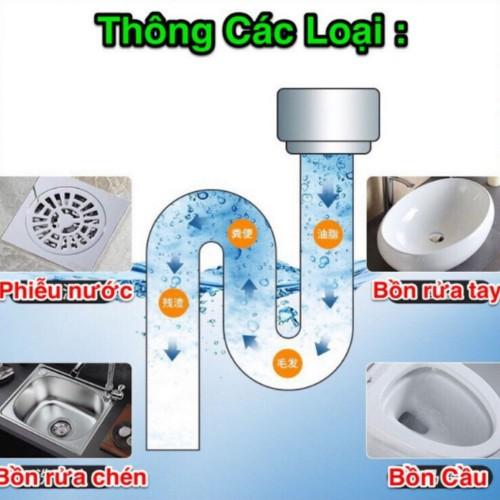 Bột thông tắc cống, Bồn cầu , Xử lý tắc nghẽn đường ống cực mạnh