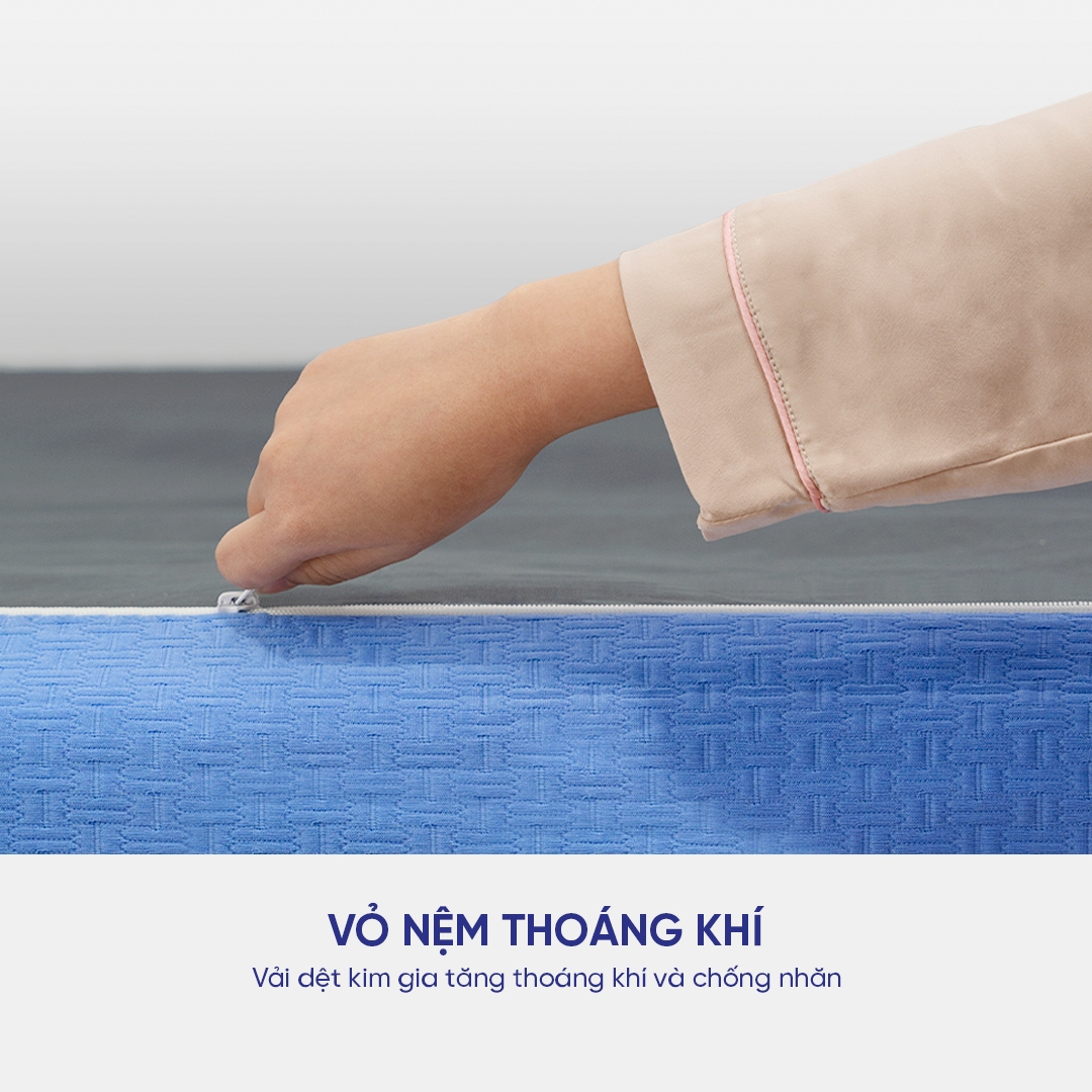 Combo cao cấp Đệm Gối Foam Amando Pisa mềm mại, êm ái, nâng đỡ và ôm sát cơ thể