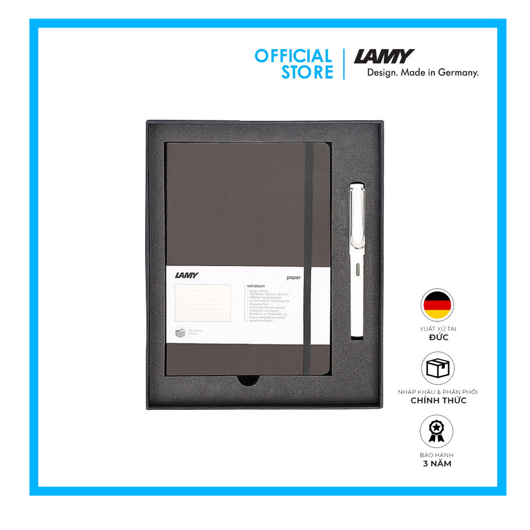 Lamy Notebook A5 Softcover Umbra + Lamy Safari White - GSNSa0024