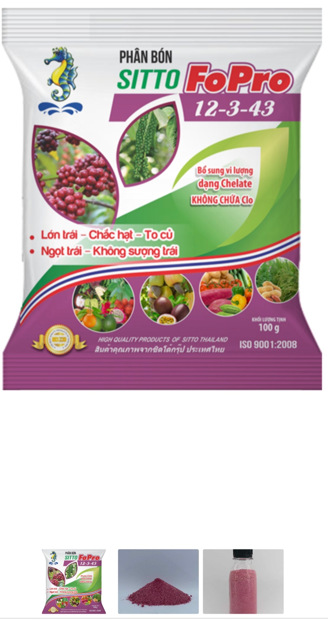 Kali cao cho cây trồng, NPK 12.3.43 - gói 100g