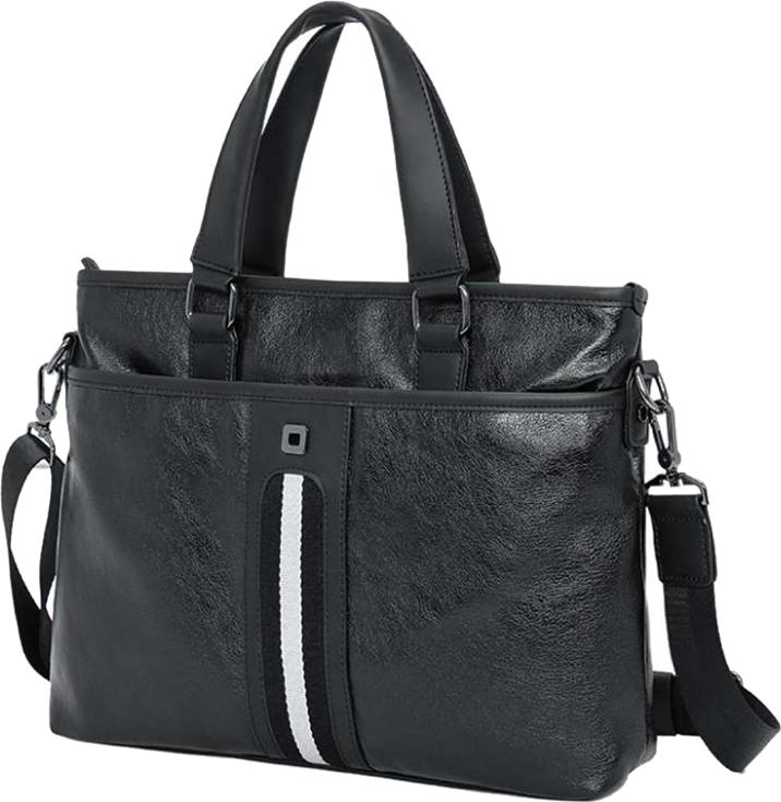 Men's Business Casual Tote Bag Fashion Laptop Briefcase - Black