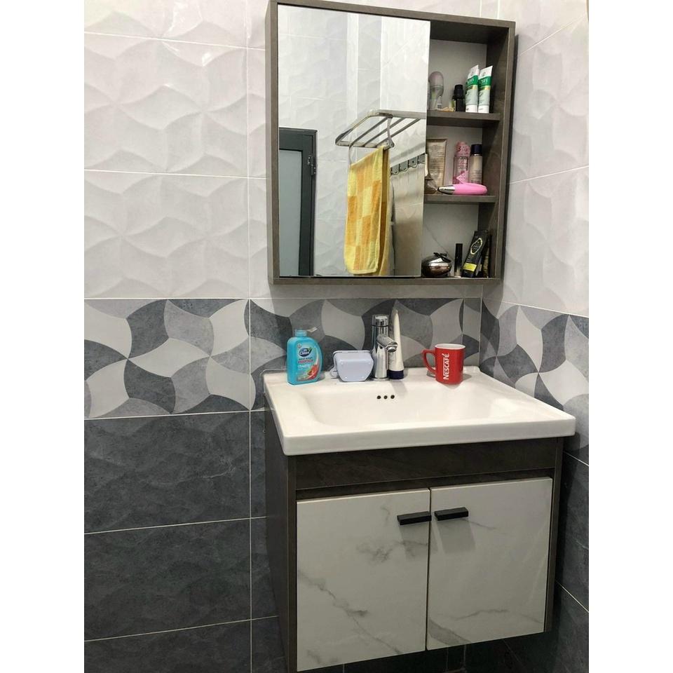 BỘ COMBO TỦ LAVABO + TỦ GƯƠNG SIZE 60*47