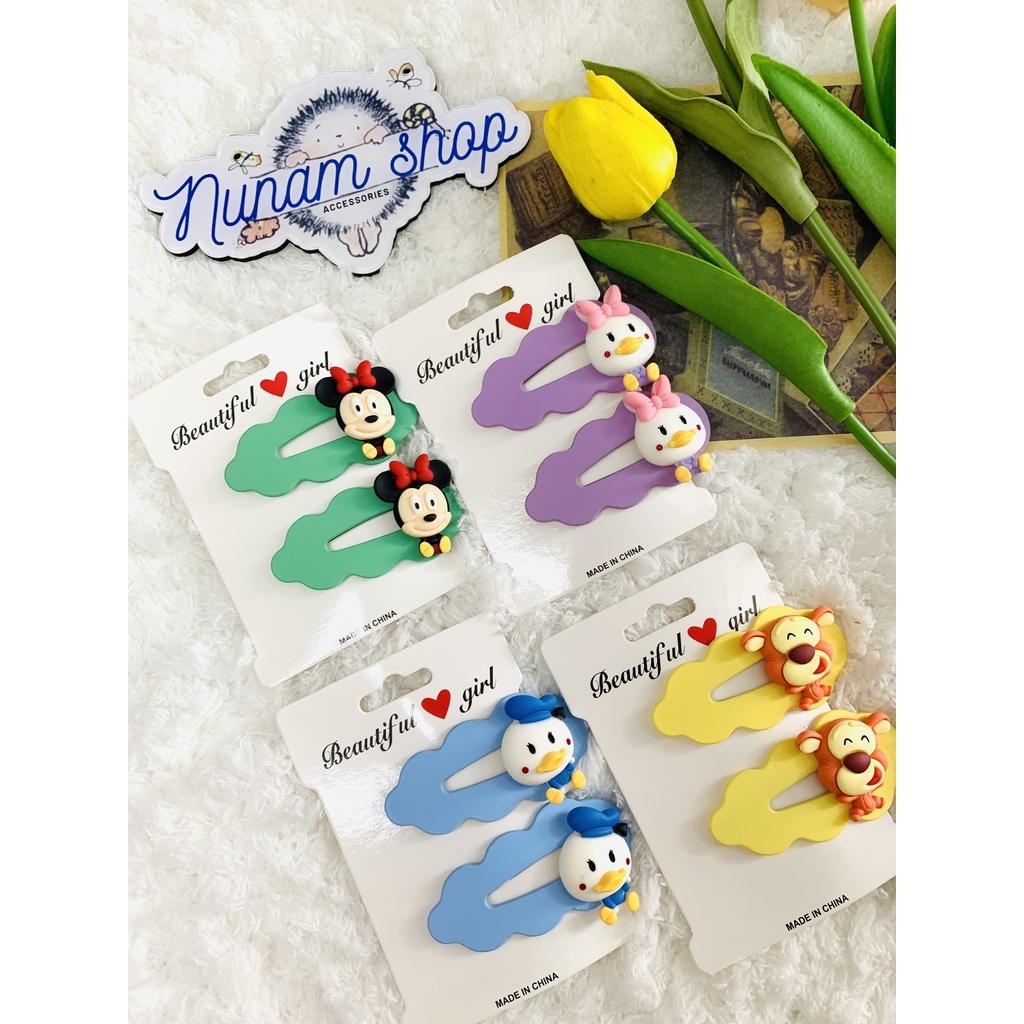 Set 2 - Kẹp tóc sơn mịn hoạt hình siêu yêu - nunam shop