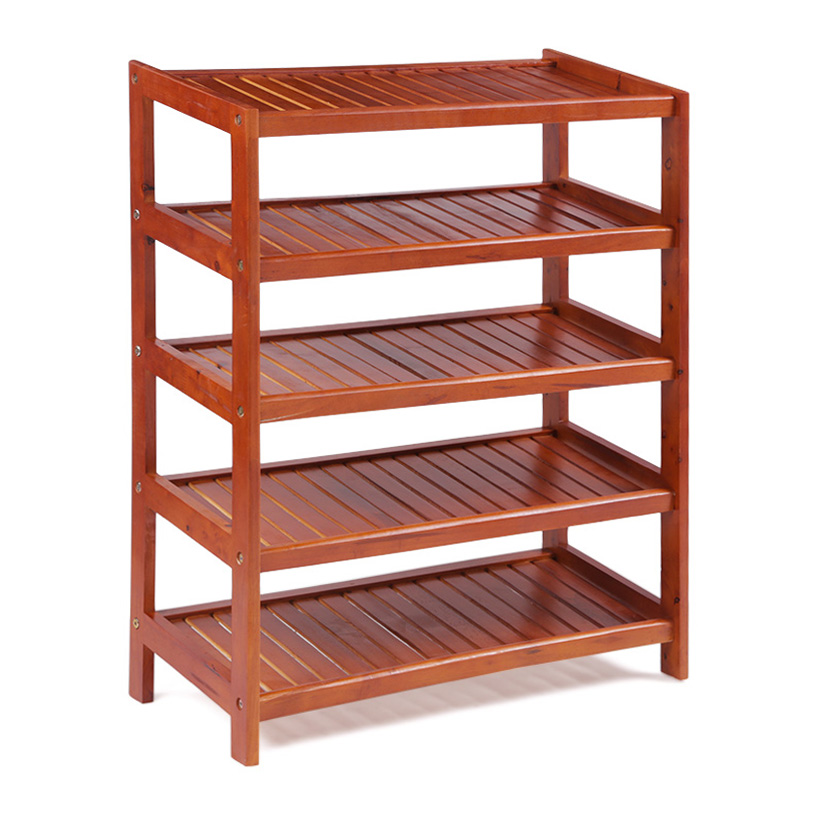 Kệ Giày Dép Gỗ Tự Nhiên 5 Tầng Rộng 60cm