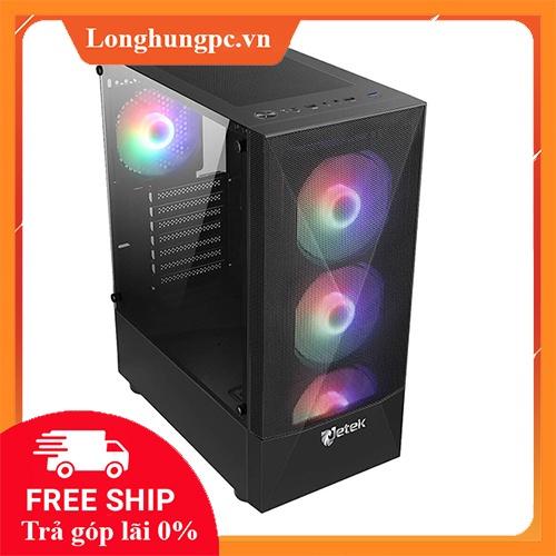 Vỏ Case JETEK SQUID R3 BLACK 3 FAN RGB (Mid Tower/Màu Đen)