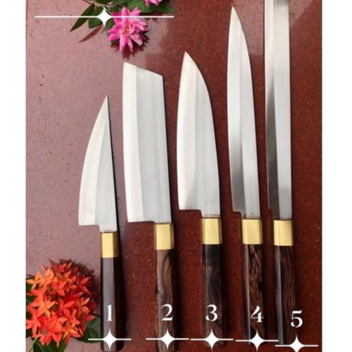bộ dao cao cấp chuyên dụng thái sashimi thép trắng