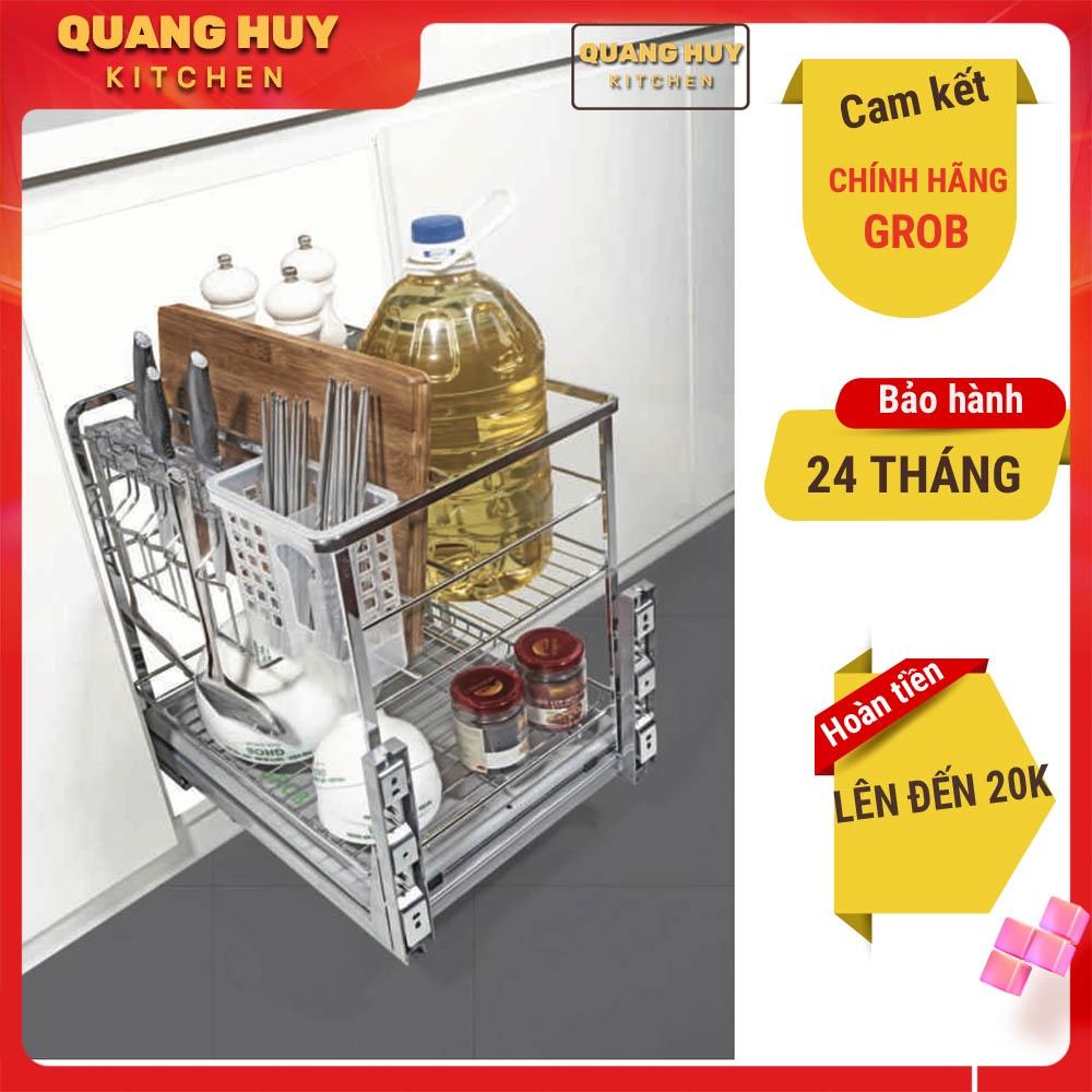 Giá dao thớt giá rẻ inox 201 nan dẹt kèm ray giảm chấn