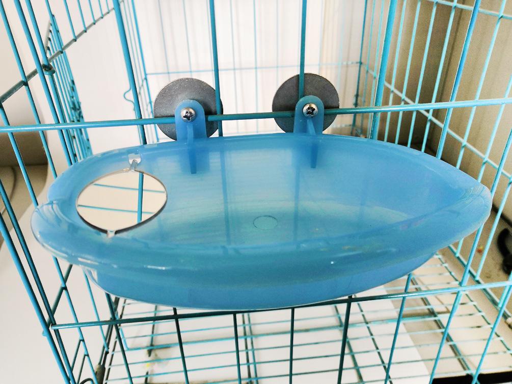 Tắm chim với gương cho g, phụ kiện tắm chim vẹt-2pcs