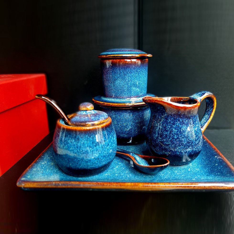 Bộ Quà Tặng Cafe Phin - Set quà tặng - Gốm Sứ Unika Bát Tràng