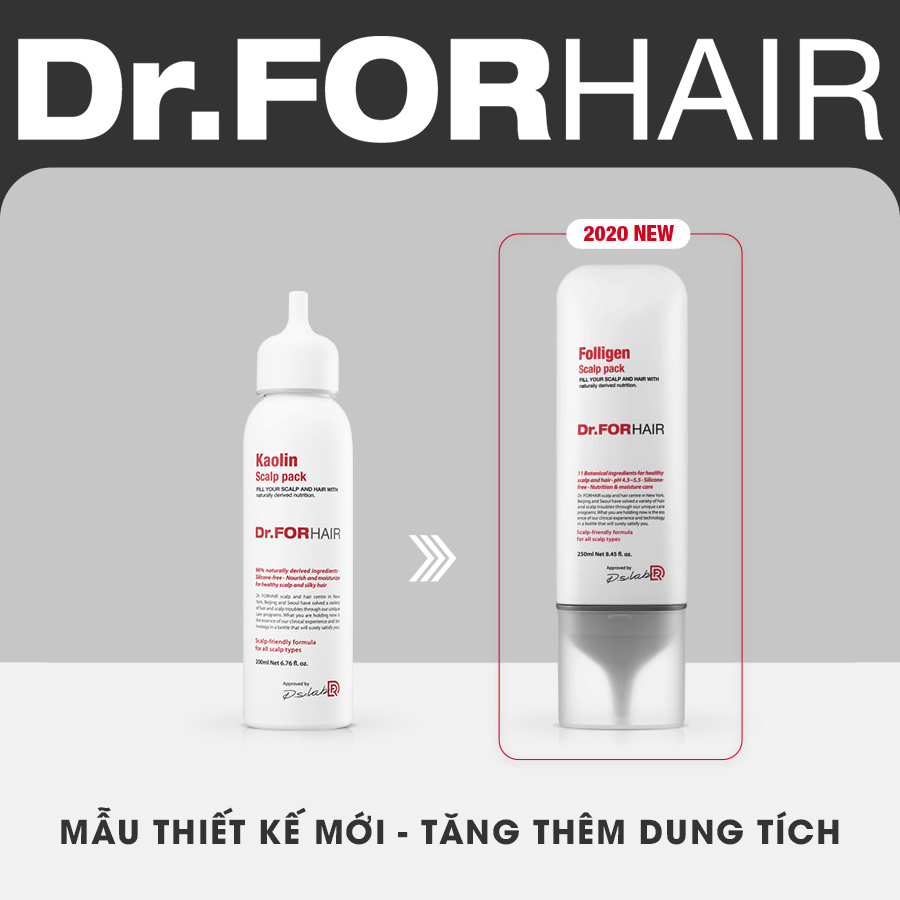 Dầu xả ủ dưỡng tóc Dr.FORHAIR ngừa rụng tóc chăm sóc tóc và da đầu Dr For Hair Scalp Pack 250ml