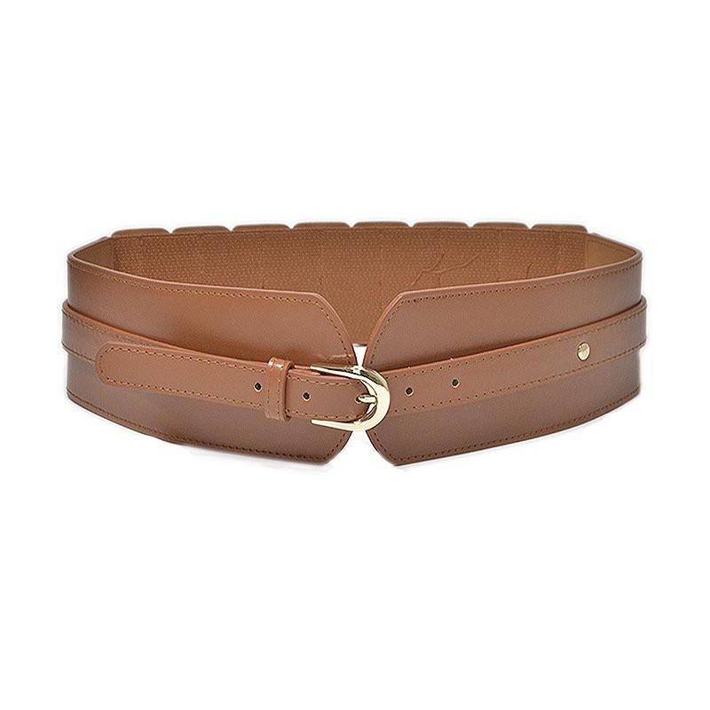 Đai váy bản to full da 8cm khóa kim