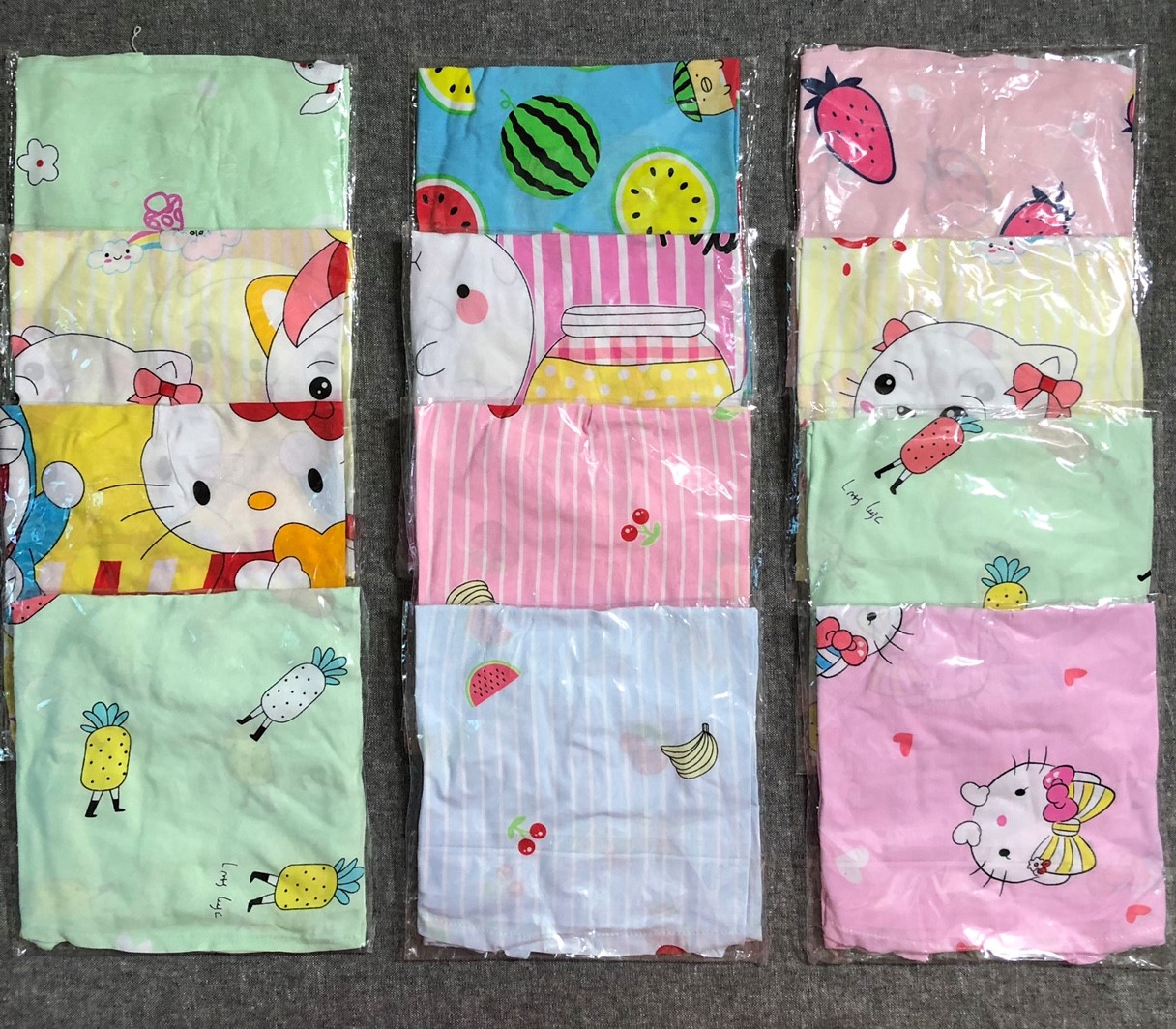 Set 3 bộ quần áo tole, lanh CÁNH TIÊN cho bé gái size từ 5-36 kg - màu ngẫu nhiên