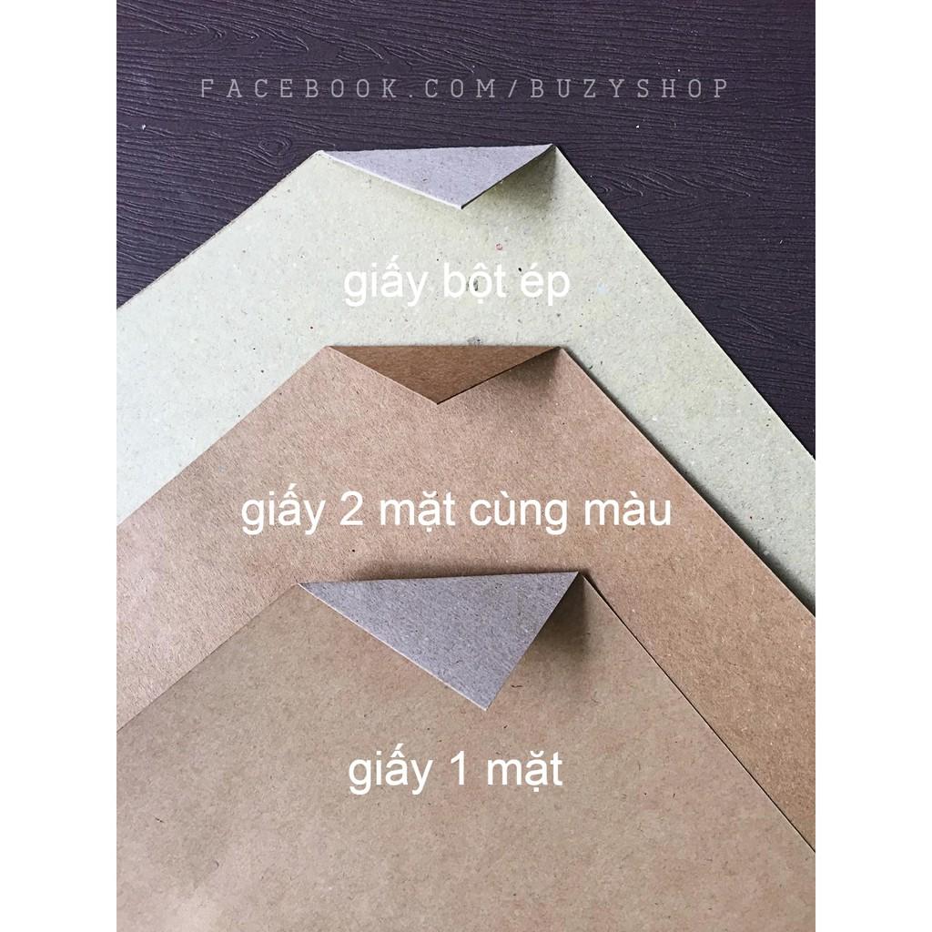 (xấp 10 tờ) giấy nâu, giấy xi măng, giấy kraft dày 300gsm [handmade, thiệp, scrapbook, lovebox