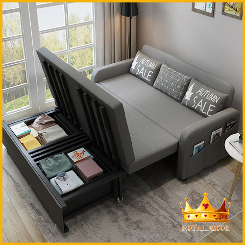 Giường sofa thông minh Gấp gọn - Ghế sofa đa năng nệm cao su chống lún - RoyaldecorHN