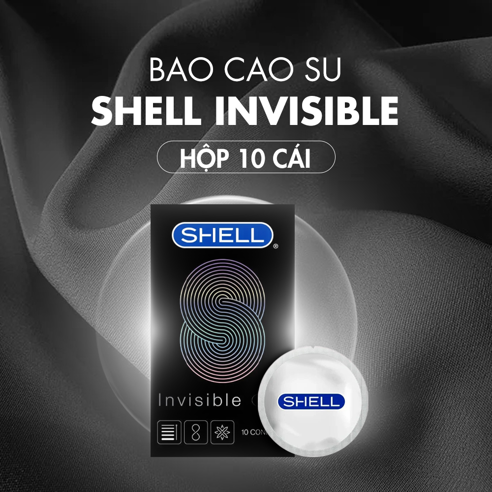 Bao cao su Shell Invisible - Siêu mỏng, chống tuột, kéo dài thời gian