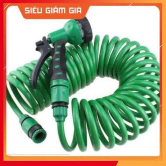 Bộ vòi tưới cây, rửa xe co xoắn gọn gàng,tiện lợi 7.5 mét ,15 mét vòi tưới 7 kiểu phun tưới 206791