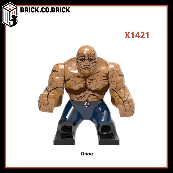 Lắp ráp Nhân Vật Siêu Anh Hùng The Thing Trong Fantastic Four Người Đá Khổng lồ bigfig X1421