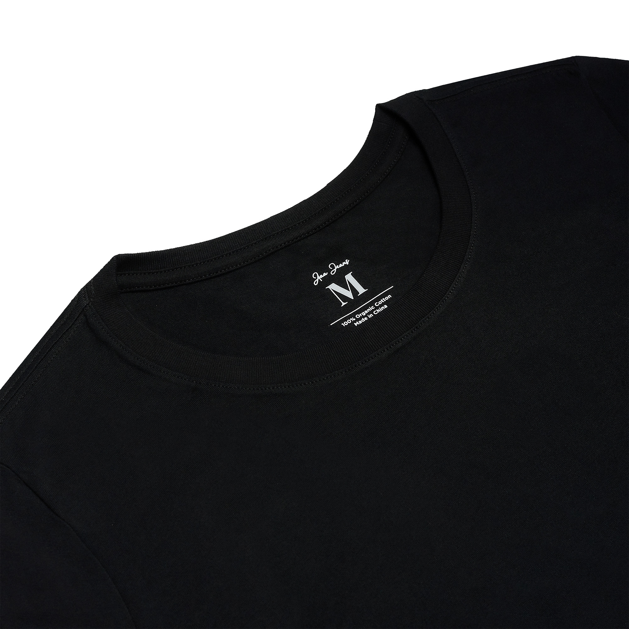 Áo Thun Nữ Cao Cấp Organic Cotton Màu Đen Logo Aaa Jeans