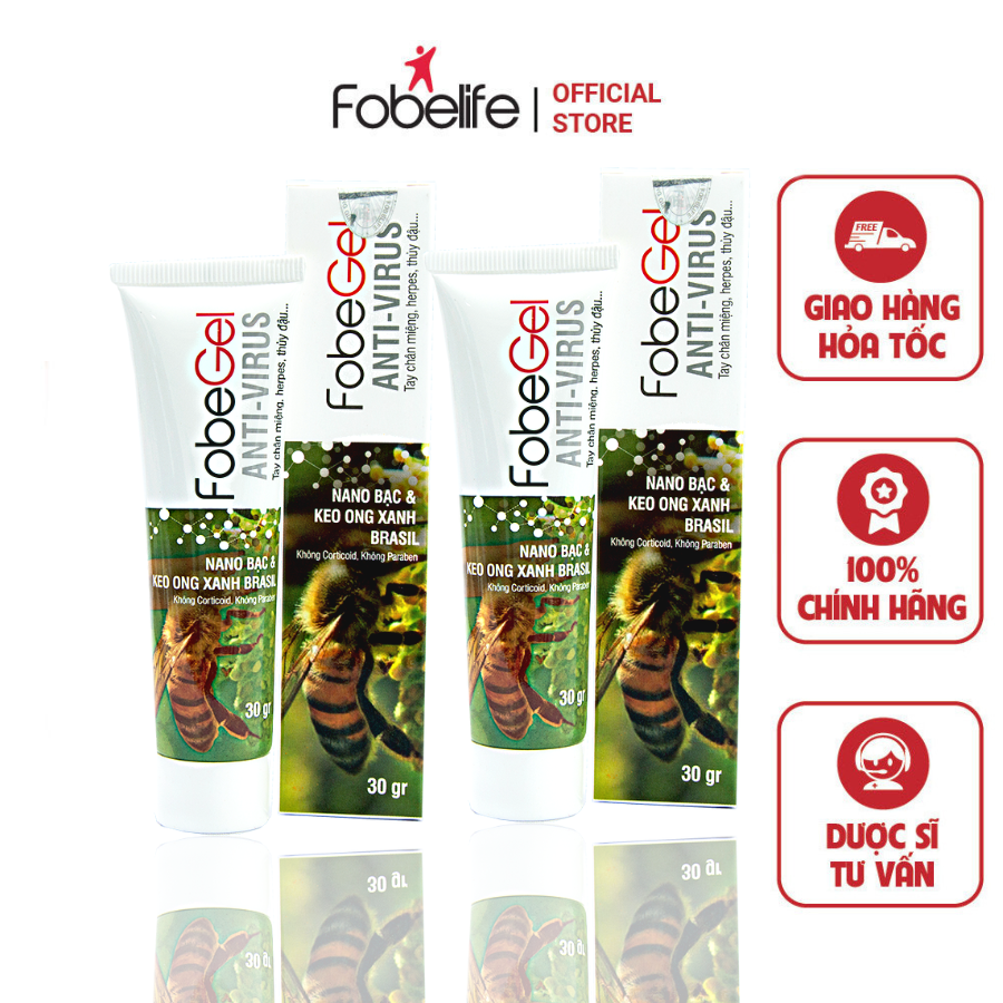 Combo 02 Hộp Gel tái tạo da Anti - Virus Fobe Gel - Tuýp 30g