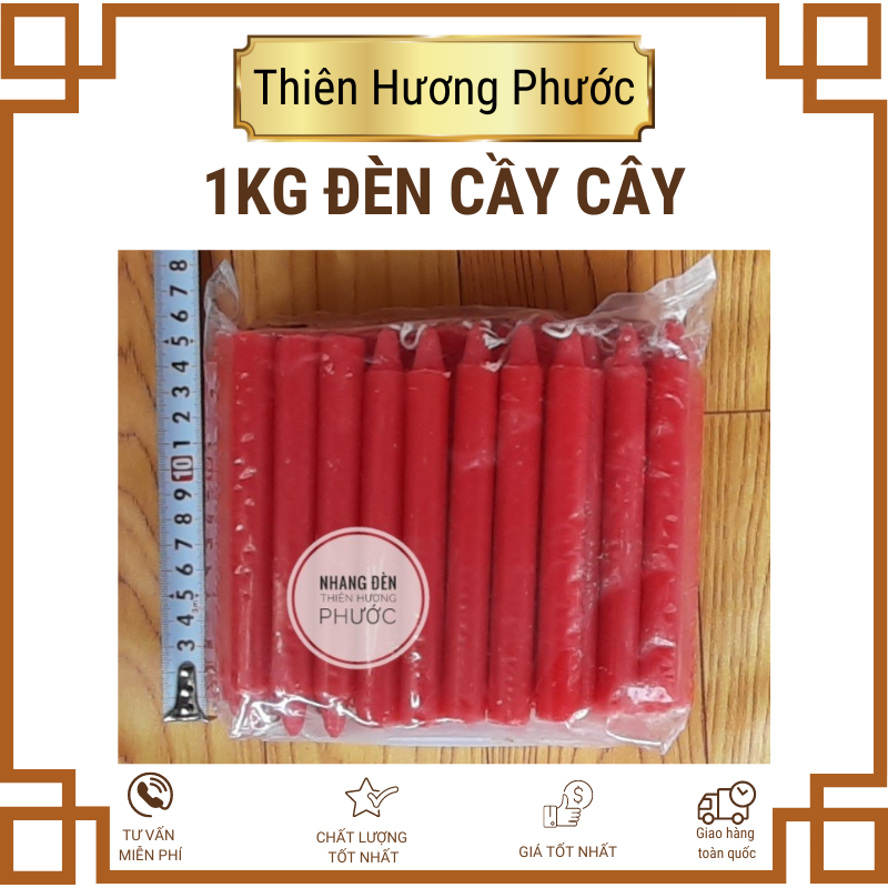 Đèn cầy 1kg có nhiều loại gồm  14cây, 28, 32, 42