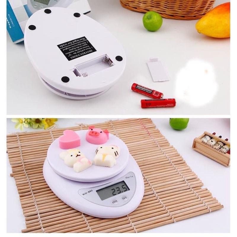 cân nhà bếp 5kg cân tiêu ly  electronic kitchen scale chia thực phẩm tiện dụng