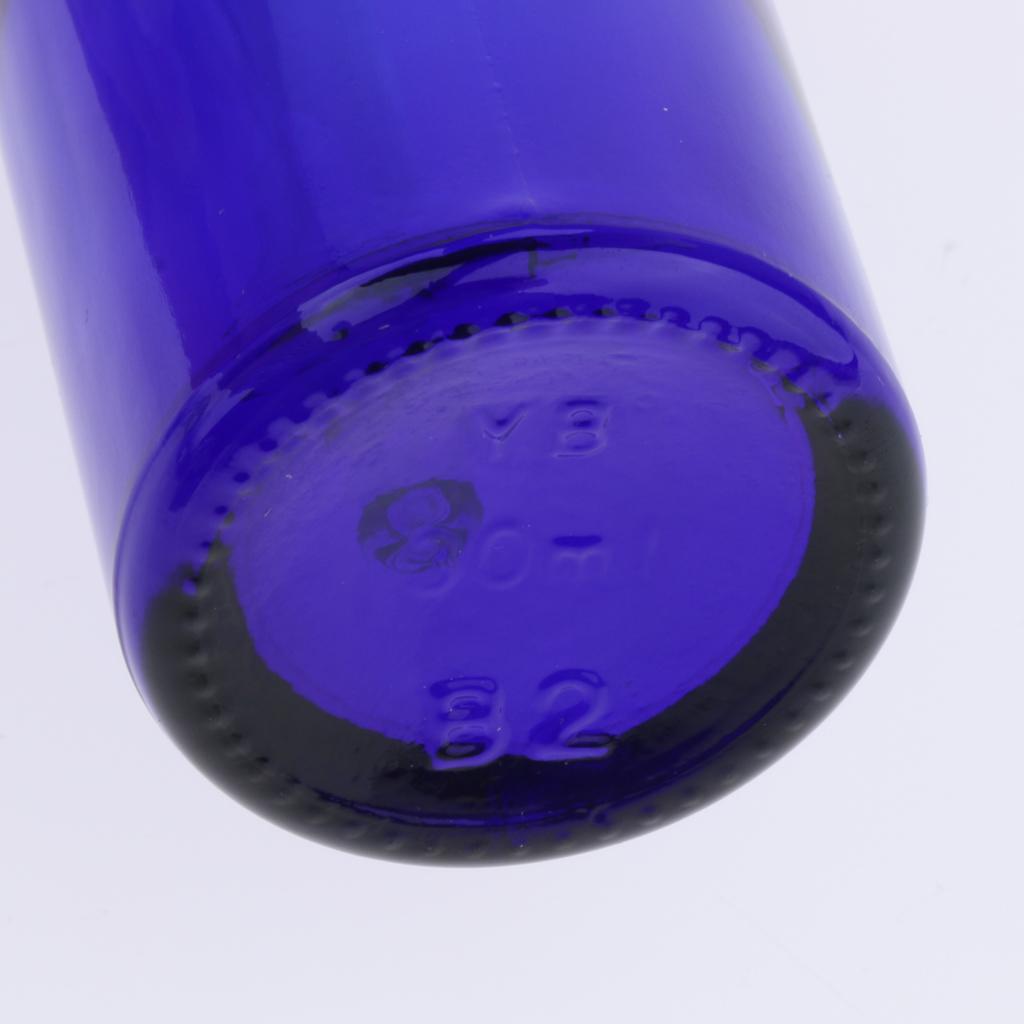 6Pcs 10ml + 6x 30ml Empty Glass Eye Dropper Bottle for Essential Oils Blue