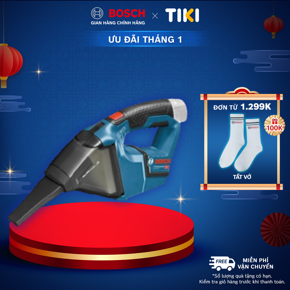 Máy hút bụi dùng pin GAS 12V Solo Bosch - Hàng chính hãng (Không kèm pin sạc)