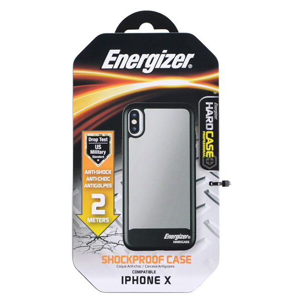Ốp Lưng Energizer Chống Sốc 2m Cho iPhone X ENCOSPIP8BK  - Hàng Chính Hãng