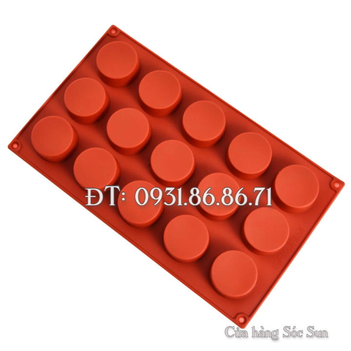 Khuôn silicon 15 hình trụ tròn - Mã số 1016