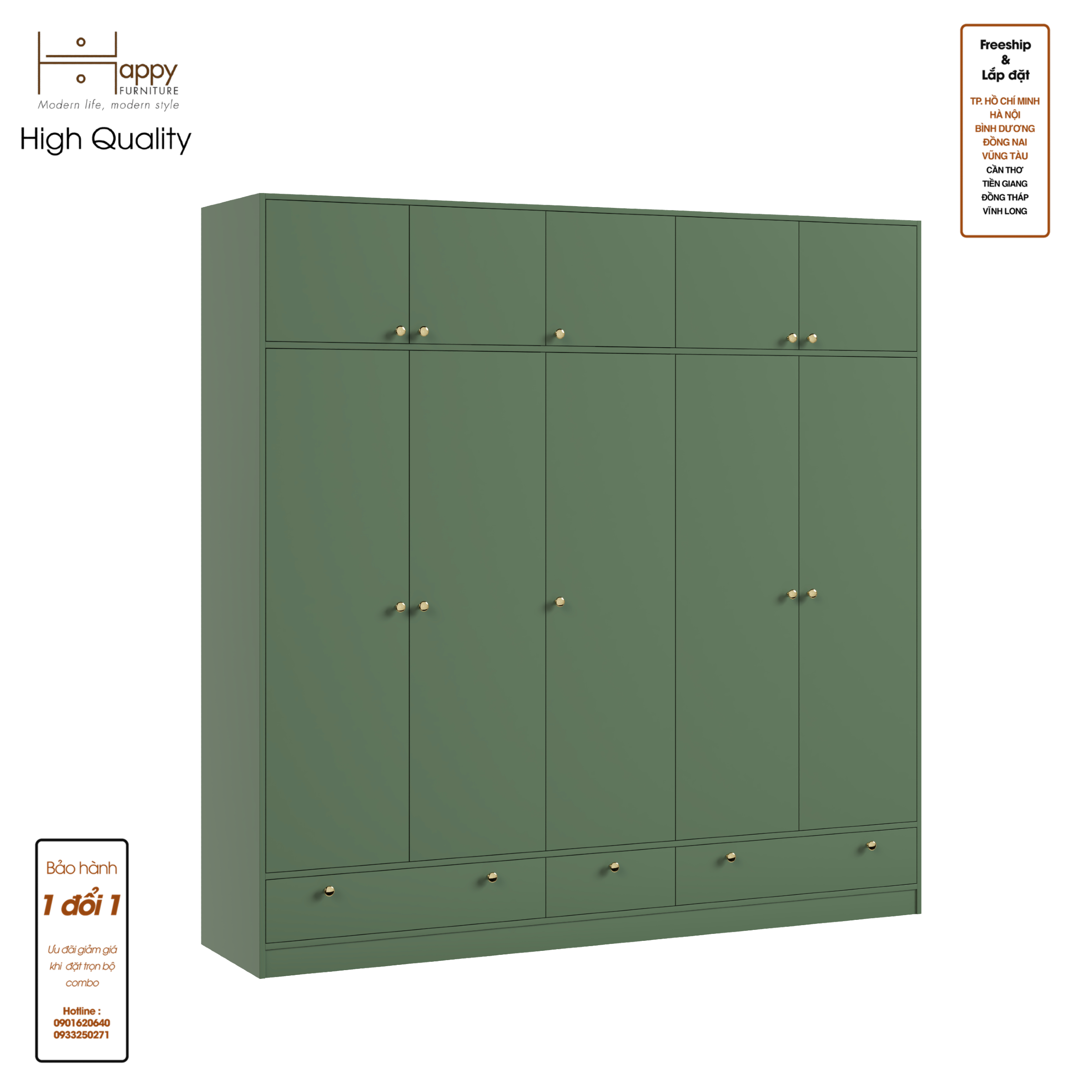ELEGANT, Tủ quần áo 2m2x2m2 , 220cm x 54cm x 220cm , TCM_046