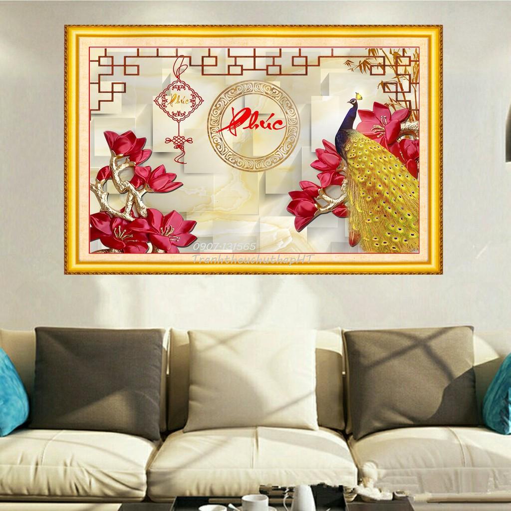 Tranh đính đá chữ phúc VS230 – Tự đính