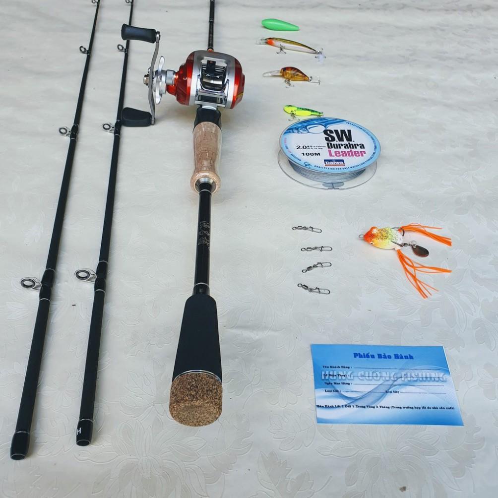 Bộ Cần Câu Lure Máy Ngang EAGLE SUPER Siêu Khỏe Bộ Cần Lure Ngang