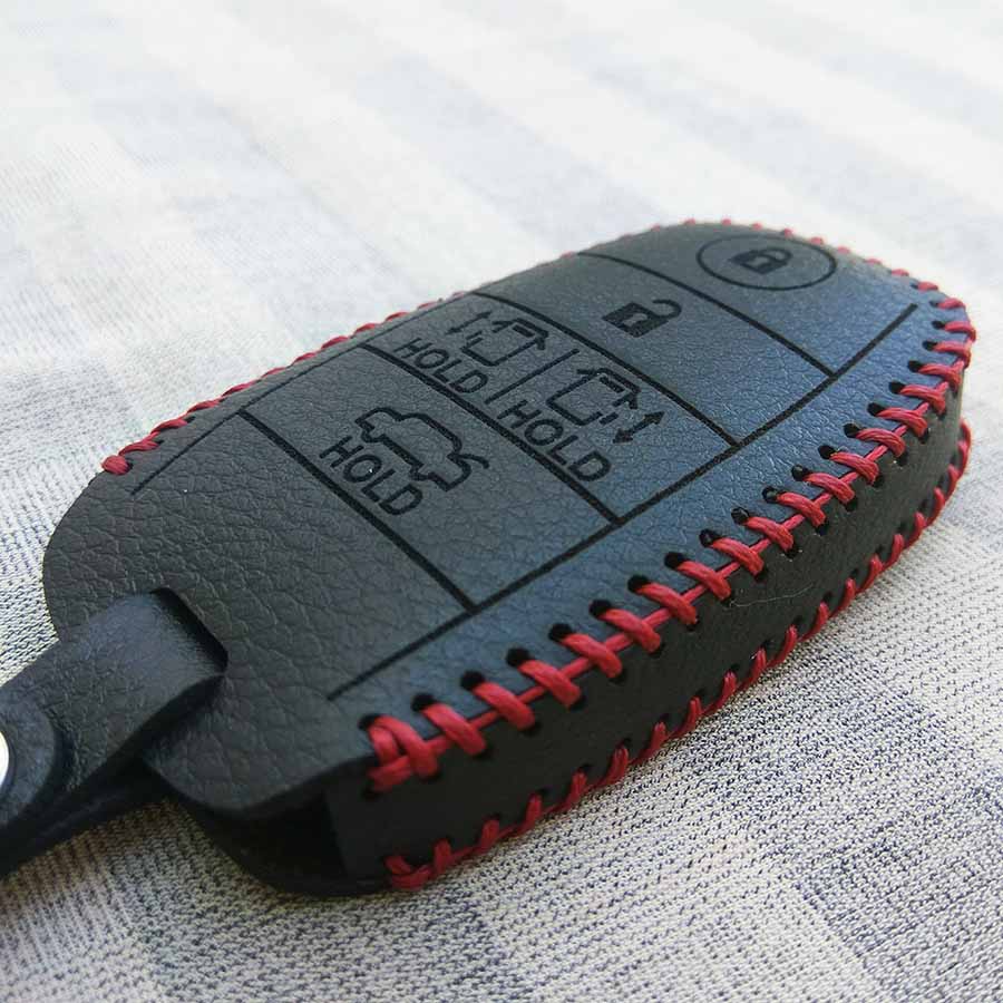 Bao da 5 nút dùng cho chìa smartkey xe hơi Kia Sedona