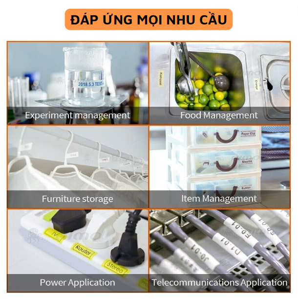 Máy in nhãn cầm tay E1000 PRO, Bản Tiếng Việt (Có Adapter)