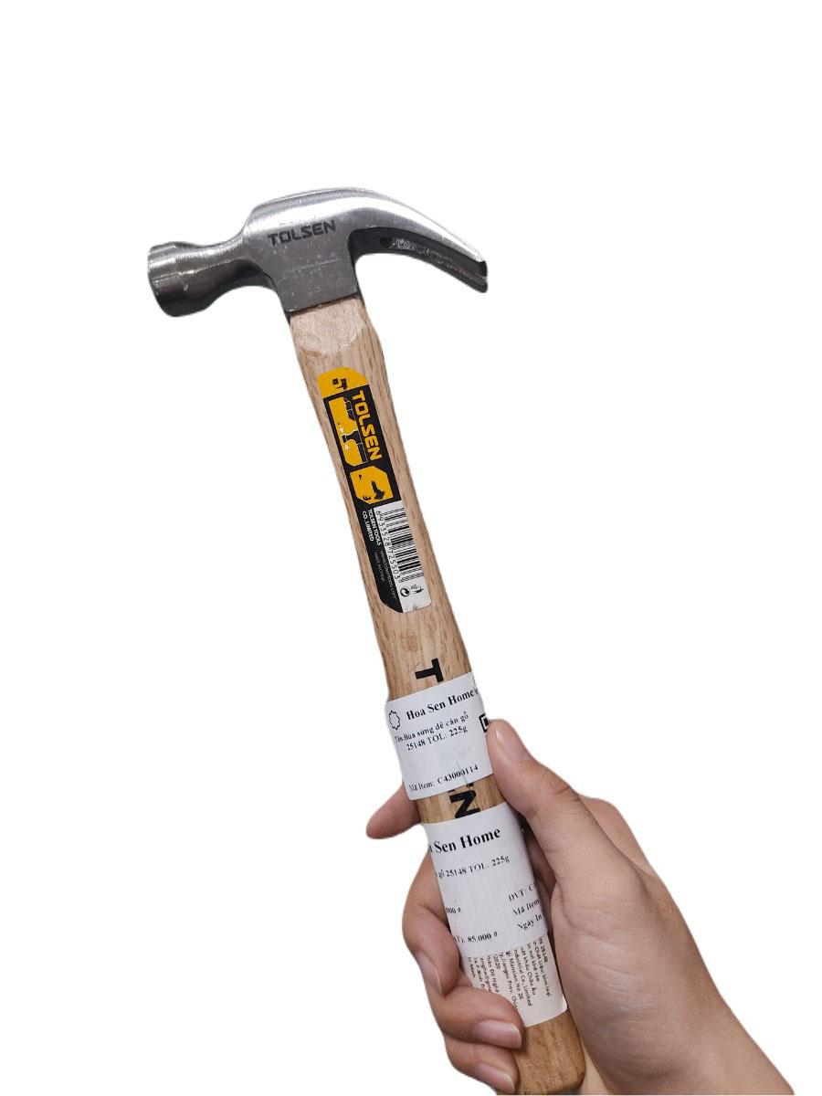 BÚA SỪNG DÊ CÁN GỖ 450G 25150 TOLSEN - HÀNG CHÍNH HÃNG