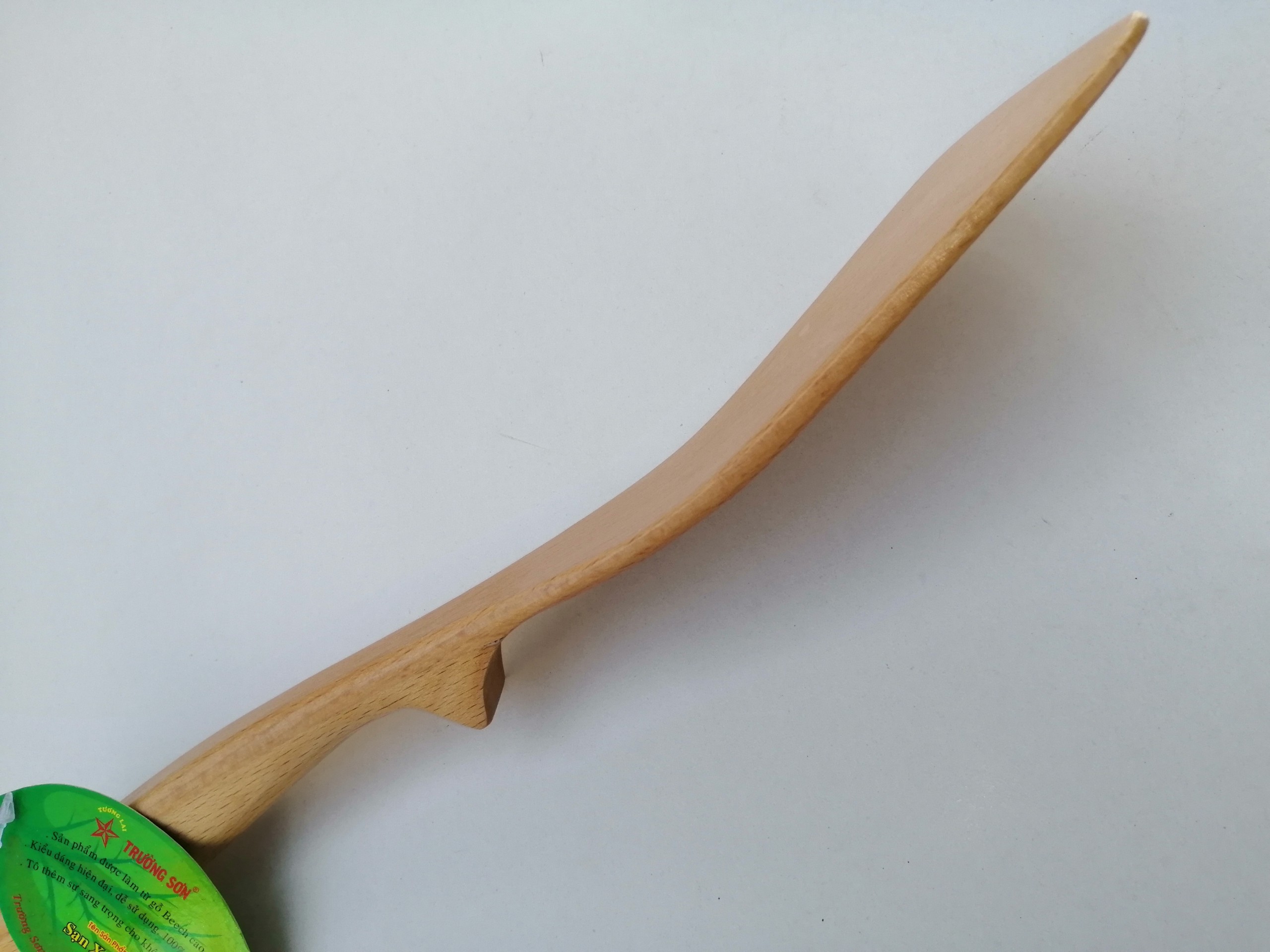 Sạn Xào Có Đế Chân - Sạn Gỗ Xéo 13 ( 34 x 7.5 cm ) - Đồ Gỗ Nhà Bếp Thương Hiệu Trường Sơn