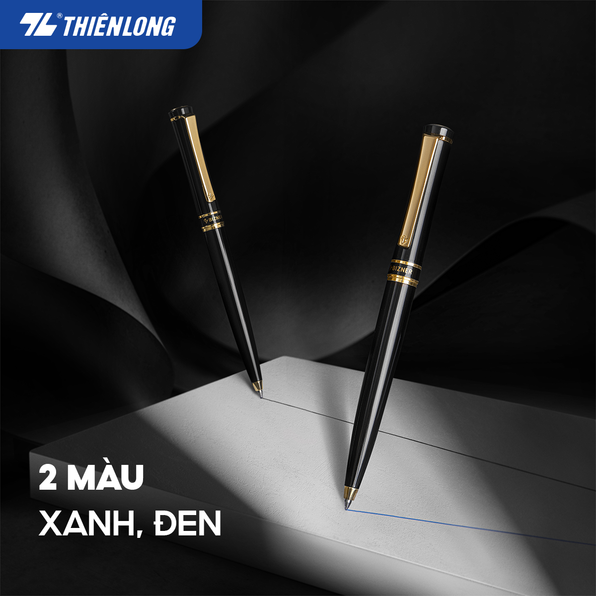 Bút bi cao cấp Thiên Long ngòi 1,0mm, thân kim loại mạ vàng 18k tinh xảo, thích hợp làm quà tặng - Bút ký Bizner Biz-01