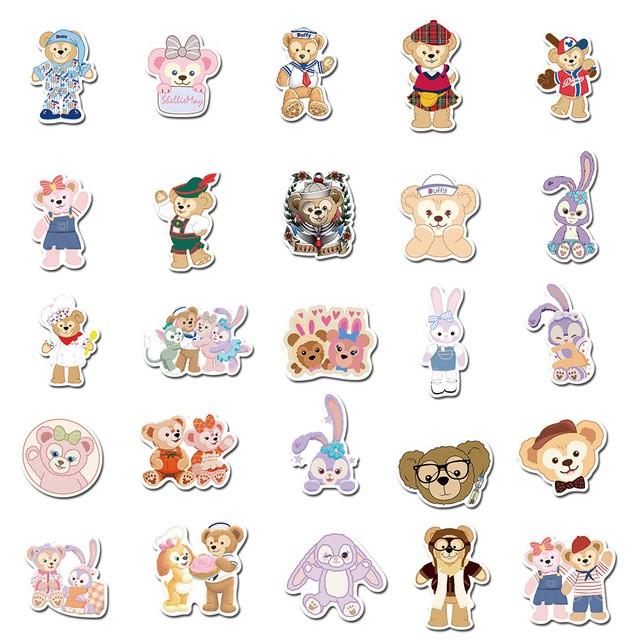 Sticker dán cao cấp gấu Duffy và gấu Ballet Bunny Cực COOL ms#189